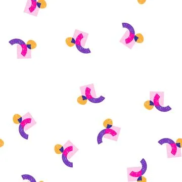 Pattern vintage risograph effect cartoon vector 库存插图