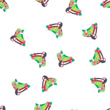 Pattern vintage roller skate cartoon vector イラスト素材