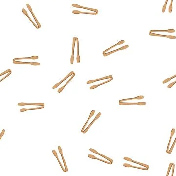 Pattern vintage sugar cube tongs cartoon vector 库存插图