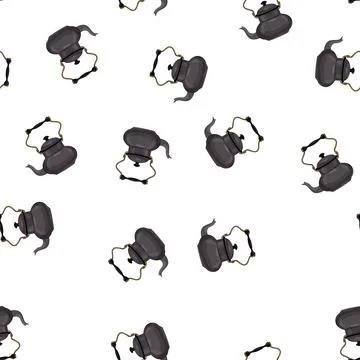 Pattern vintage teapot tea kettle cartoon vector Stock Illustration