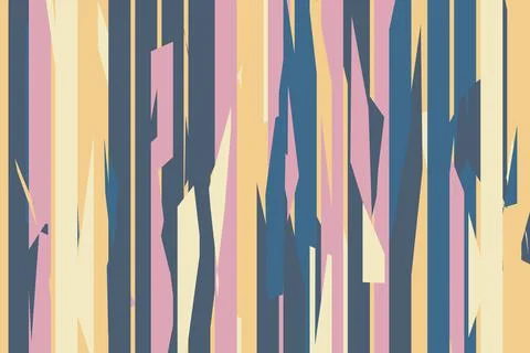 Pattern vintage vector with careless strokes as vertical lines. Abstract shar Stock Illustration