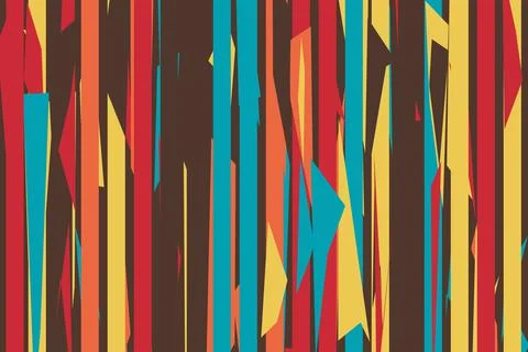 Pattern vintage vector with careless strokes as vertical lines. Abstract shar Stock Illustration