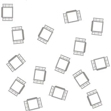 Pattern vinyl window frame cartoon vector Stock Illustration
