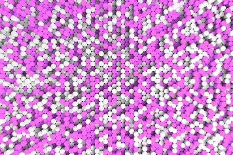 Pattern of violet and white cylinders of different length Stock Illustration