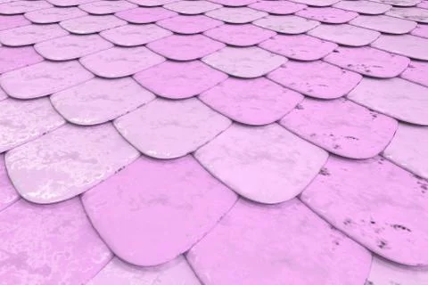 Pattern of violet rounded roof tiles イラスト素材