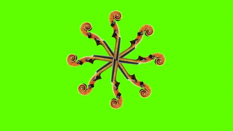 Pattern - Violin scroll wheel / flower rotating. 動画素材 300003756