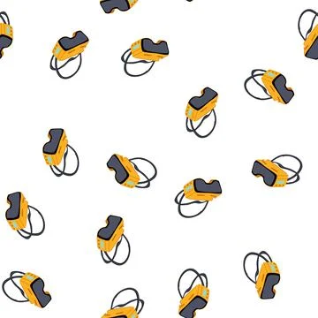 Pattern virtual reality headset providing immersive digital experience Illustrazione stock