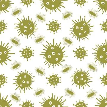 Pattern Virus Bacteria Germs Science Medicine Stock Illustration