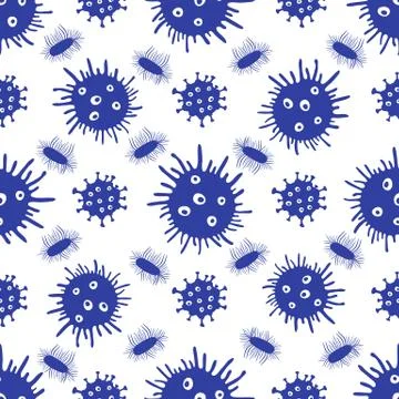 Pattern Virus Bacteria Germs Science Medicine Stock Illustration