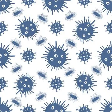 Pattern Virus Bacteria Germs Science Medicine Stock Illustration