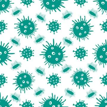 Pattern Virus Bacteria Germs Science Medicine Stock Illustration