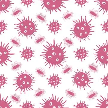 Pattern Virus Bacteria Germs Science Medicine Stock Illustration
