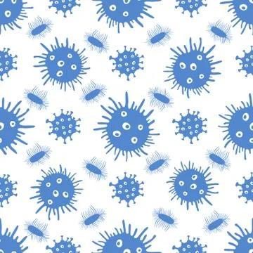 Pattern Virus Bacteria Germs Science Medicine イラスト素材