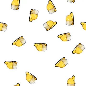 Pattern visor firefighter helmet cartoon vector Stock Illustration