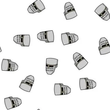 Pattern visor knight helmet cartoon vector Stock Illustration