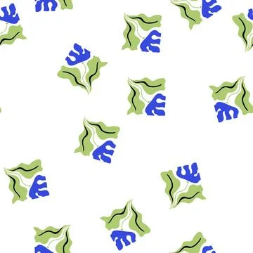 Pattern visual abstract square flowers cartoon vector イラスト素材