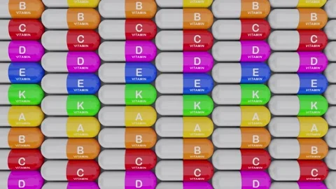 A pattern of vitamin tablets, a macro. Stock Footage 258037570