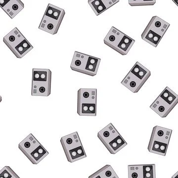Pattern voice audio interface cartoon vector イラスト素材