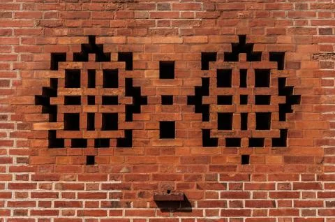 Pattern Voids and Brick Wall Stock Photos