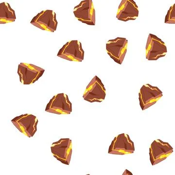 Pattern volcano lava platform cartoon vector Stock Illustration
