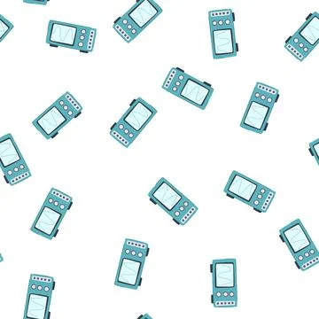Pattern voltage oscillograph cartoon vector Illustrazione stock