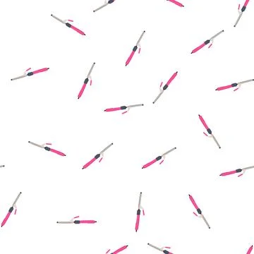Pattern volume curling iron cartoon vector 스톡 일러스트