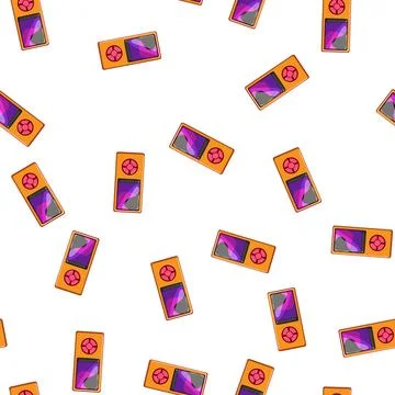 Pattern volume hifi mp3 player cartoon vector Stock Illustration