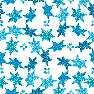 Pattern volumetric snowflakes Stockillustratie