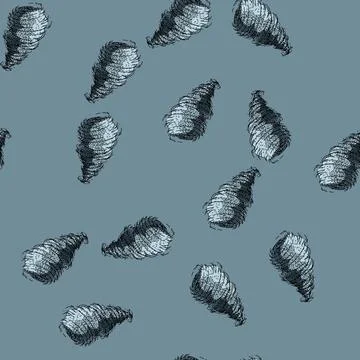 Pattern vortex tornado sketch hand drawn Stock Illustration