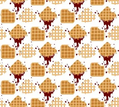 Pattern waffles Stock Illustration