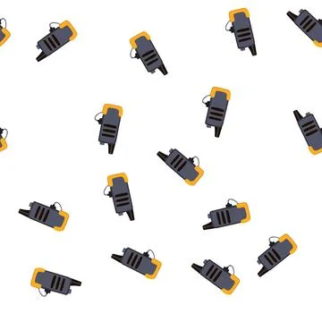 Pattern walkie talkie providing essential two way radio communication service Stock Illustration