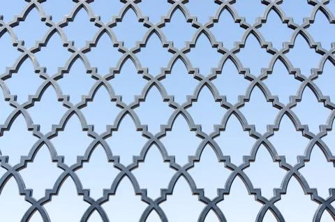 Pattern of the wall against blue sky Stock Photos