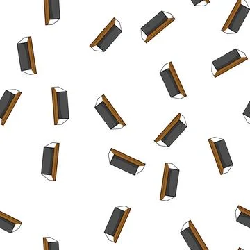 Pattern wall bookshelves library cartoon vector Stock Illustration
