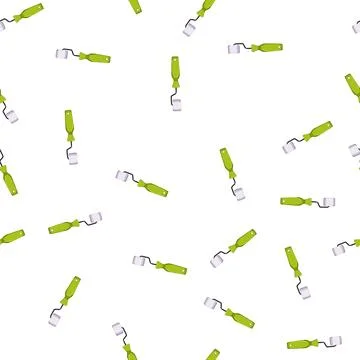 Pattern wall roller paint cartoon vector Illustrazione stock