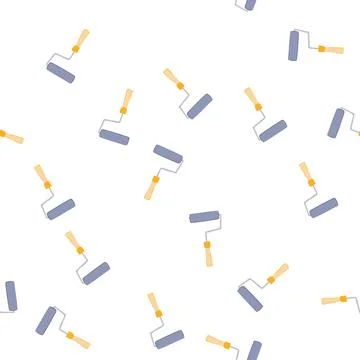 Pattern wall roller paint cartoon vector イラスト素材