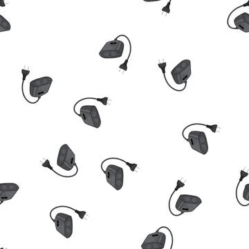 Pattern wall smar plug cartoon vector 스톡 일러스트