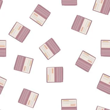 Pattern wallet checkbook cartoon vector Illustrazione stock