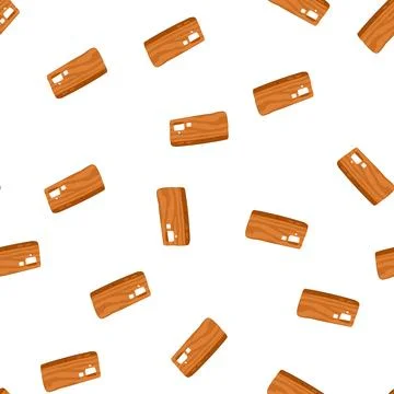 Pattern walnut phone case wooden cartoon vector イラスト素材