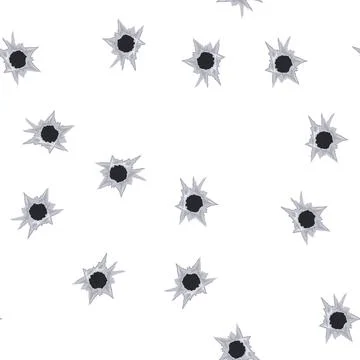 Pattern war bullet hole cartoon vector Stock Illustration