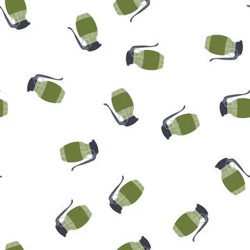 Pattern war grenade cartoon vector 库存插图