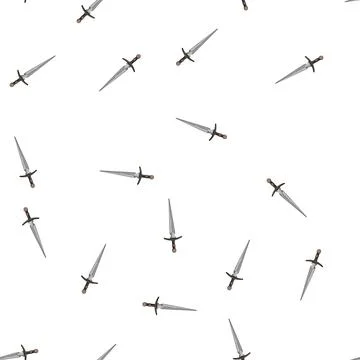 Pattern war medieval weapon cartoon vector Stock Illustration