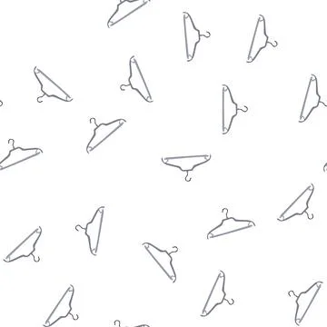 Pattern wardrobe hanger clothes cartoon vector 库存插图