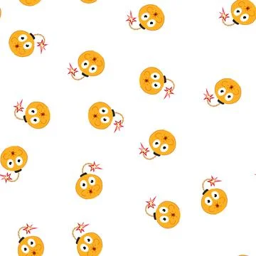 Pattern warhead bomb character cartoon vector イラスト素材