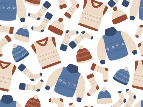 Pattern warm clothes Stock Illustration