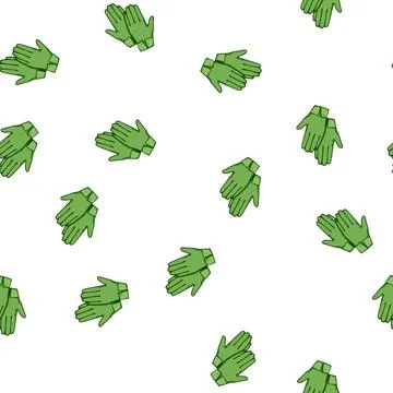 Pattern warmth leather gloves cartoon vector 스톡 일러스트