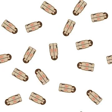 Pattern warmth vest heated cartoon vector Stock Illustration