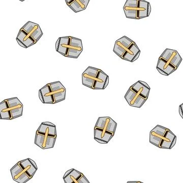 Pattern warrior knight helmet cartoon vector Stock Illustration