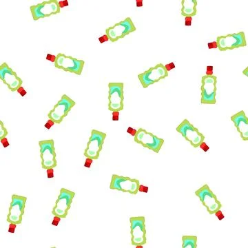 Pattern wash mouthwash cartoon vector Stock Illustration