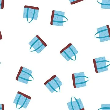 Pattern washable fabric grocery bag cartoon vector Illustrazione stock