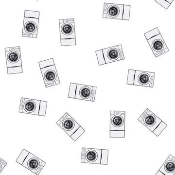Pattern washer washing machine cartoon vector Stockillustratie